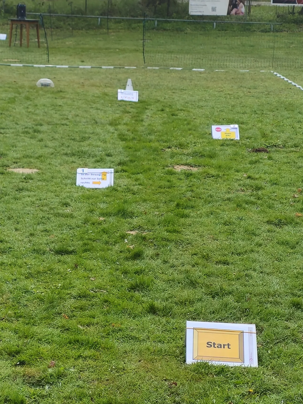 Das Startschild des Parcours