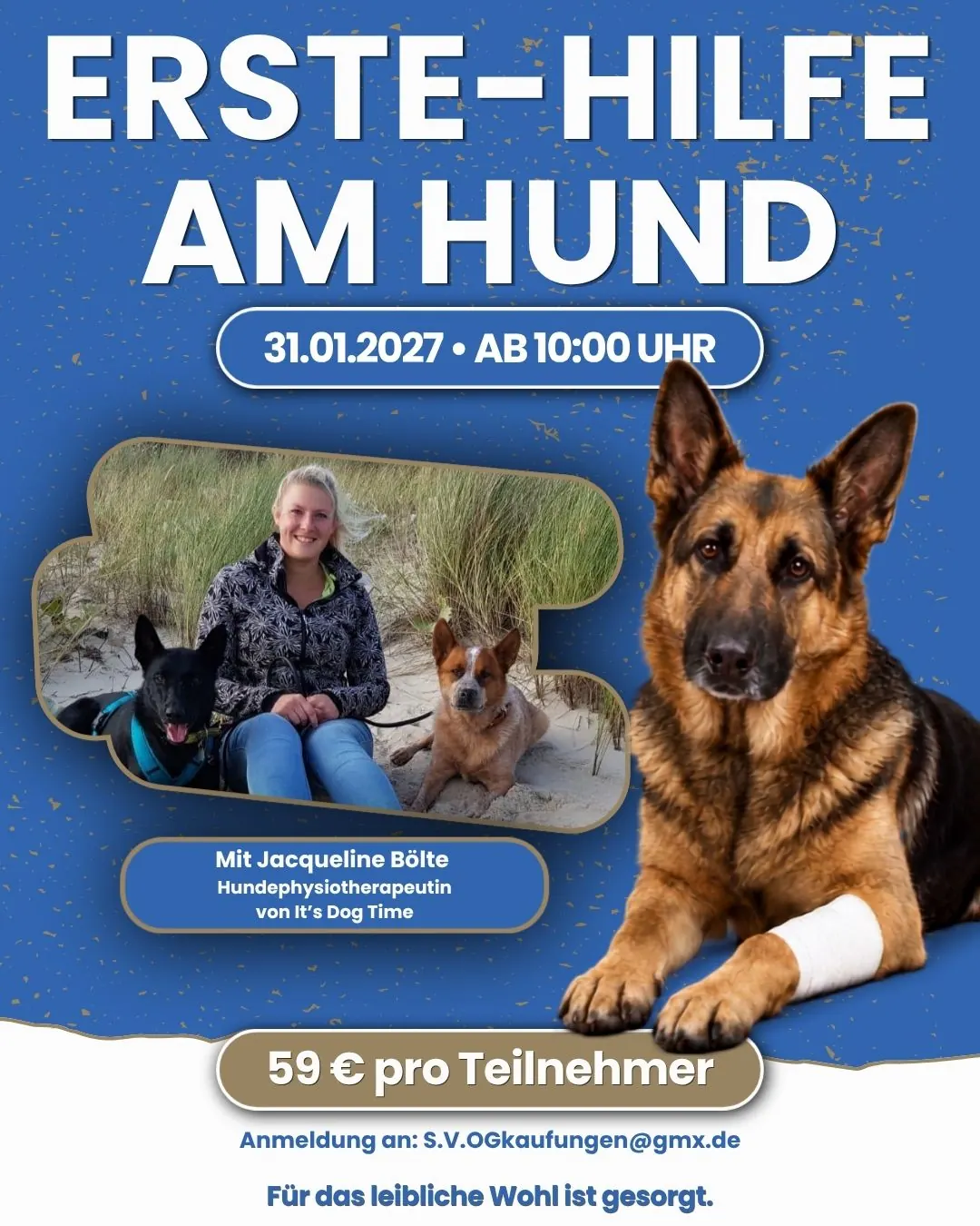 Plakat: Erste Hilfe am Hund